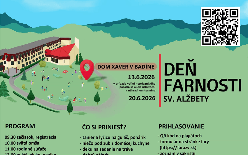 Deň farnosti 2026 - prihlasovanie